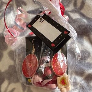 Resin Valentine earrings/gift